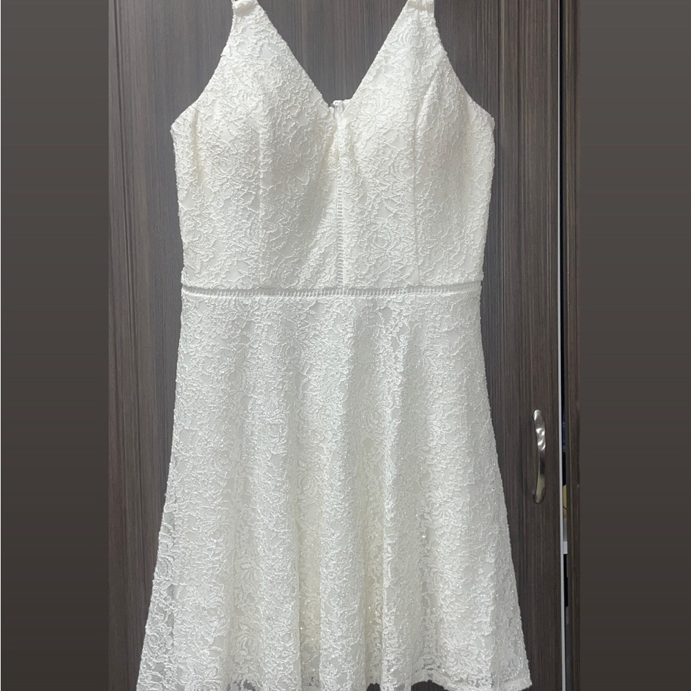 Speechless  White Lace Dress Padded Bust Straps Junior Size 15